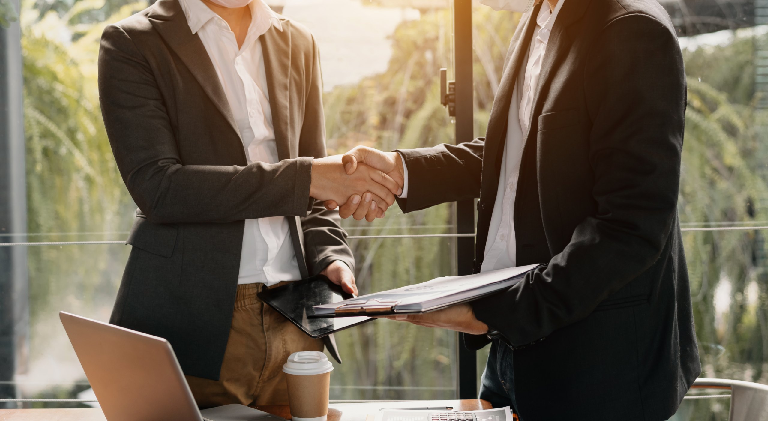 Founders shaking hands